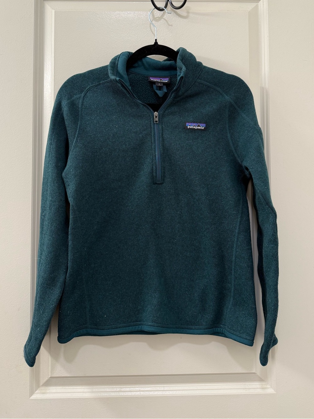 Patagonia Women’s Better Sweater 1/4 Zip Fleece Pullover Size S Deep Teal Green